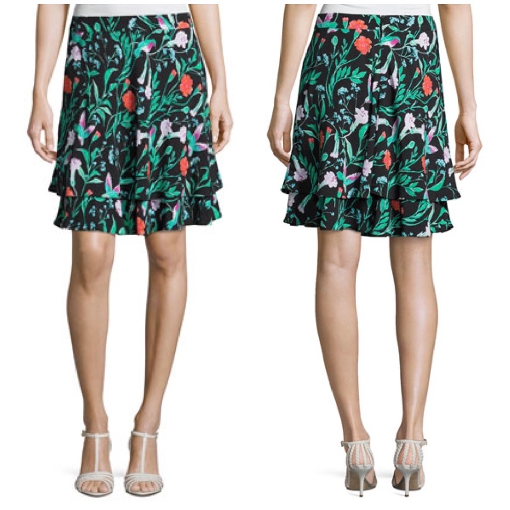 Kate Spade Jardin Tiered Skirt 2 scenic route hummingbird floral